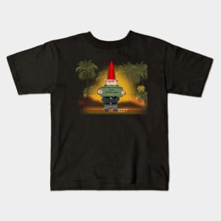 Vietnam Gnome w Claymore - Grenade w Fire w Jungle X 300 Kids T-Shirt